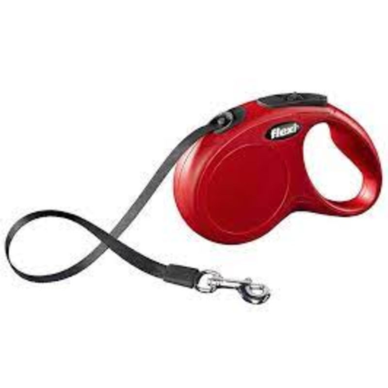 Flexi New Classic Cord Red Lead 5m 1-12kg( 16ft 1-26lb)