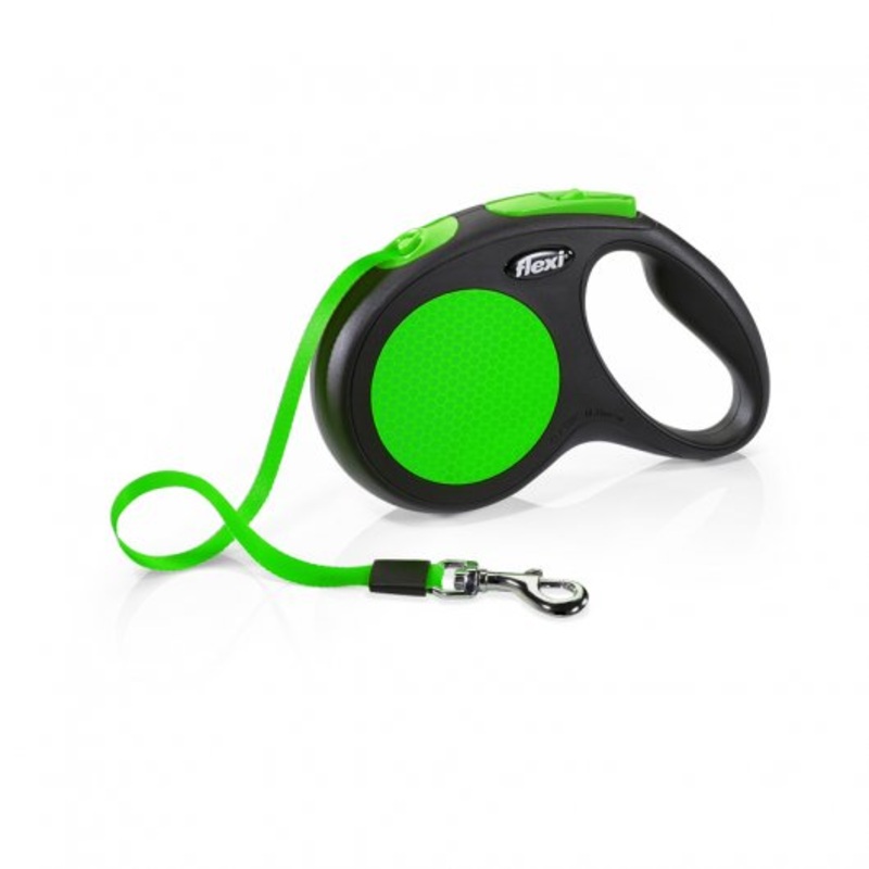 Flexi New Neon Tape M Green 5m 1-25kg ( 16ft 1-55lbs)