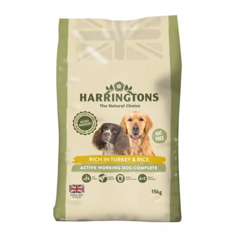 Harringtons Dog Active Worker Turkey 15kg