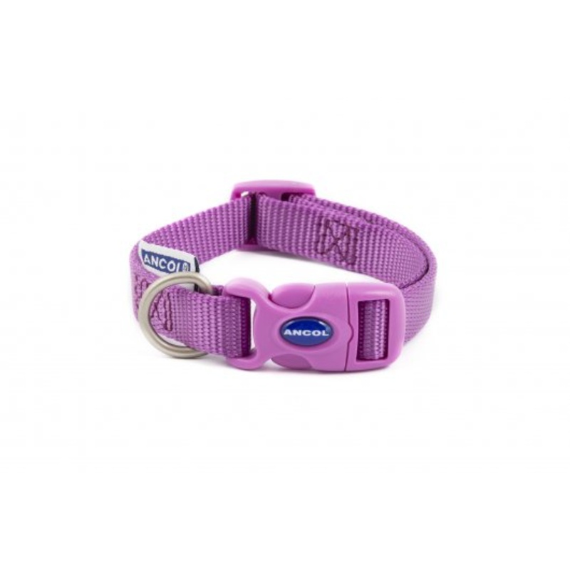Heritage Nylon Adjustable Dog Collar Purple 25mm X45-70cm Sz5-9