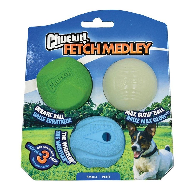 CHUCKIT! Fetch Medley Balls For Dogs Small 5cm (3 Pack)