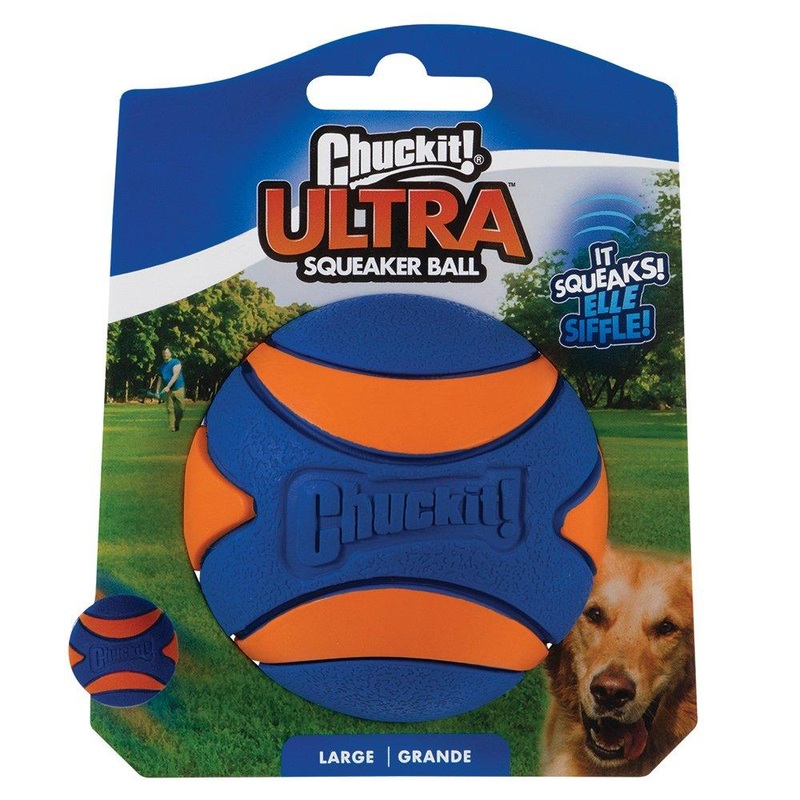 CHUCKIT! Ultra Squeaker Ball For Dogs Large 7.5cm (1 Pack)