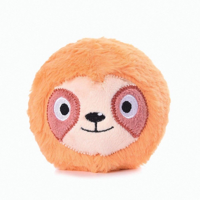 HUGSMART Super Ball Dog Toy Zoo Ball Sloth 10cm