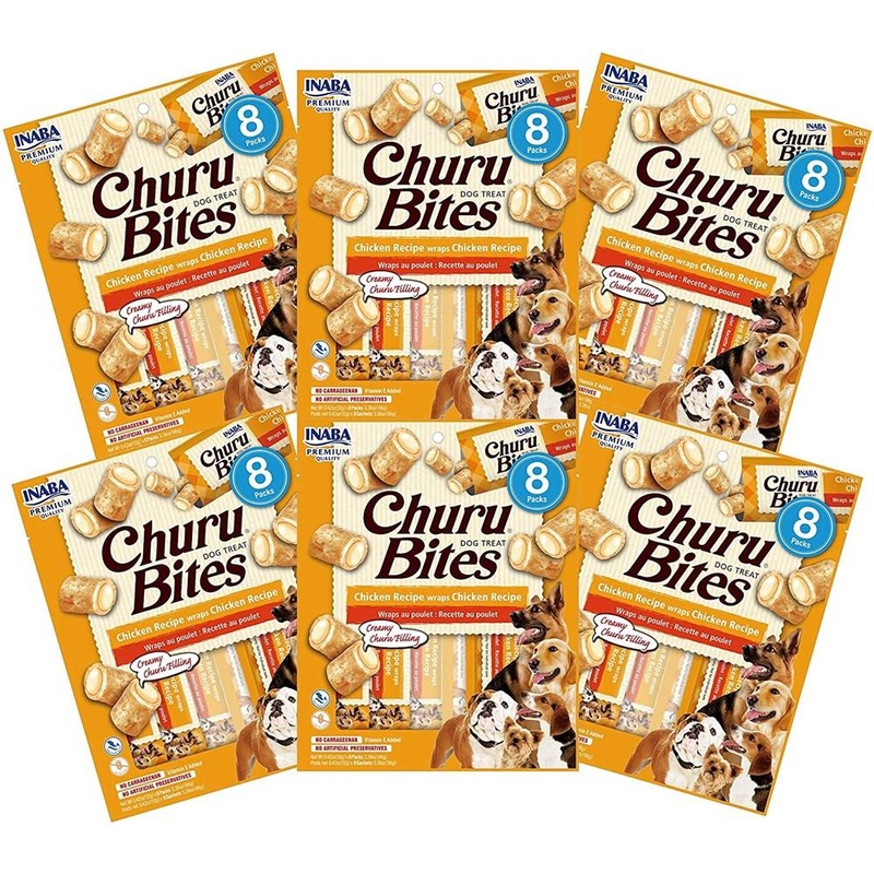 INABA Dog Churu Bites Chicken Wraps 96G x 6 Packs