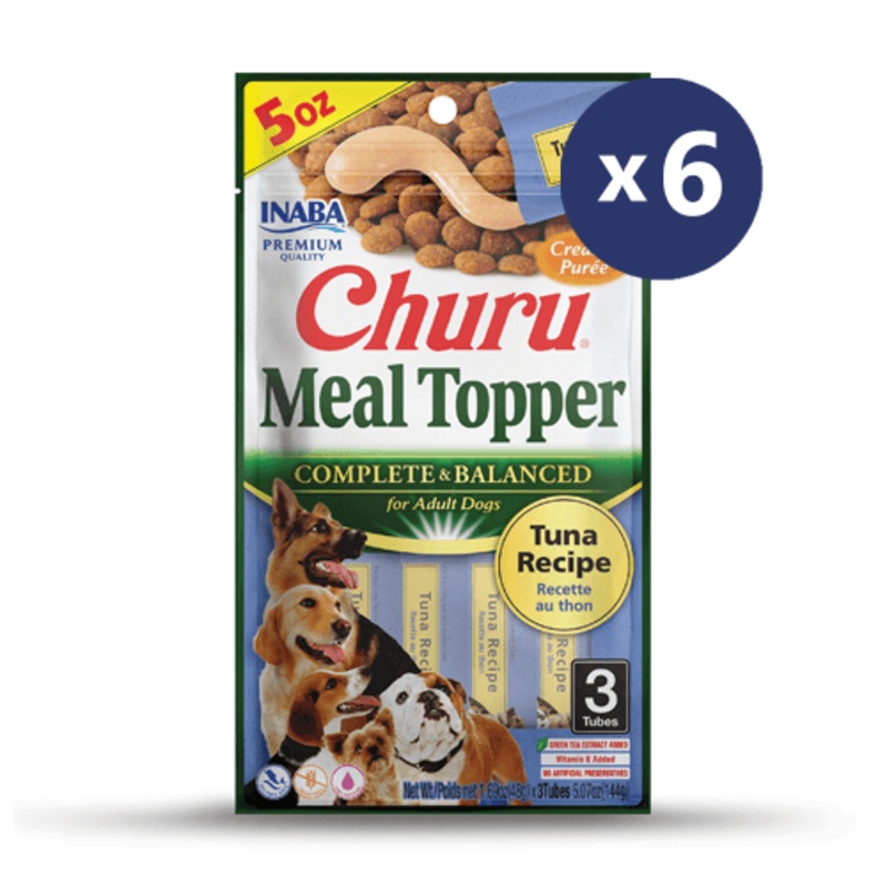 INABA Dog Churu Meal Topper Tuna Recipe 144G x 6 Packs