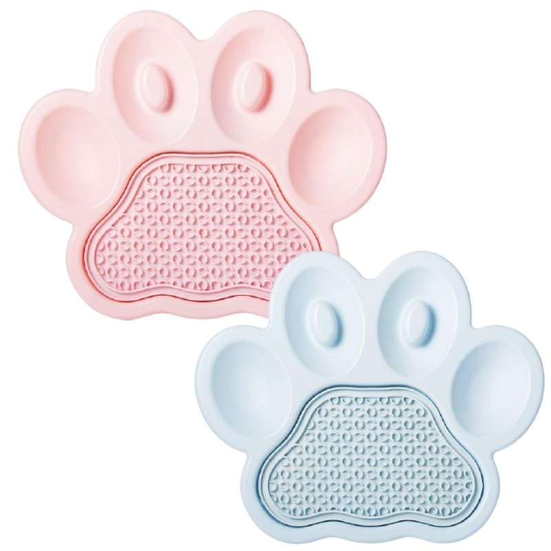 PET DREAMHOUSE 2-in-1 Slow Feeder Bowl & Lick Pad Combo - Pink