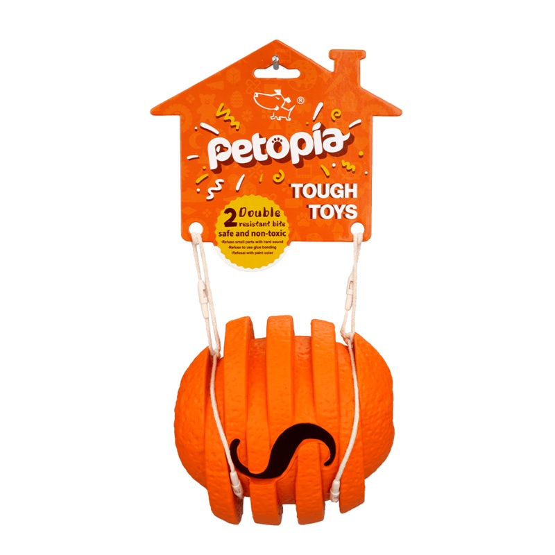 PETOPIA Ultra Tough Dog Chewing Toy - Zesty Orange (Assorted Colour)