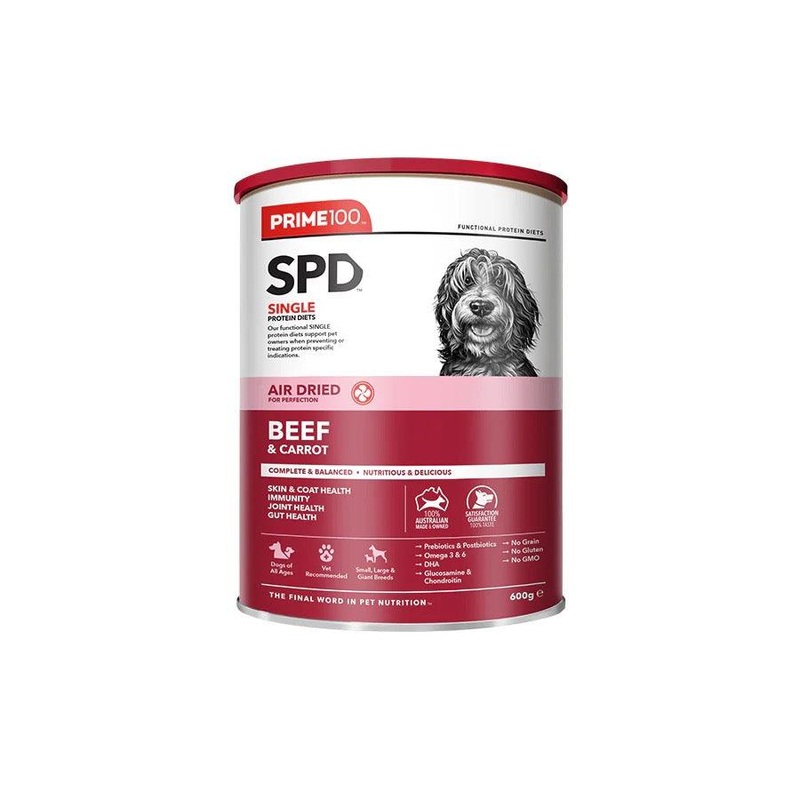 PRIME100 SPD Air Beef & Carrot Adult Dry Dog Food 600G