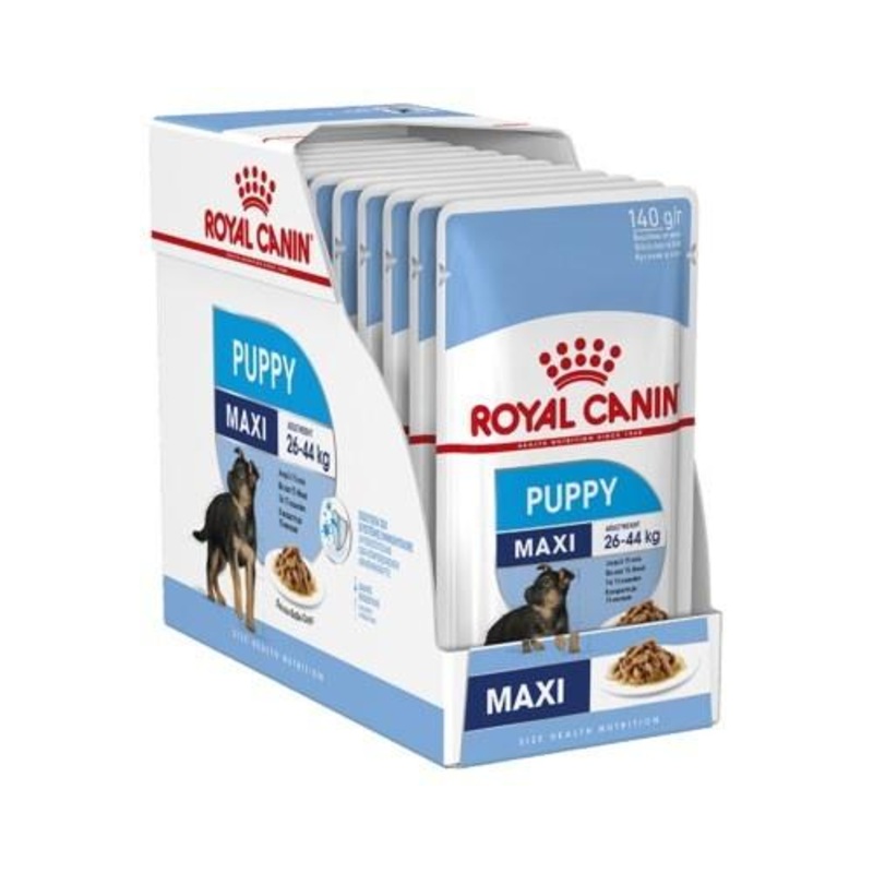 ROYAL CANIN Maxi Puppy Wet Food Gravy Pouches 10X140G