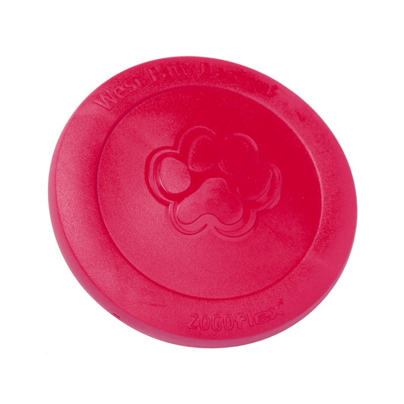 WEST PAW Zisc Flying Disc Fetch Dog Toy - Ruby Red