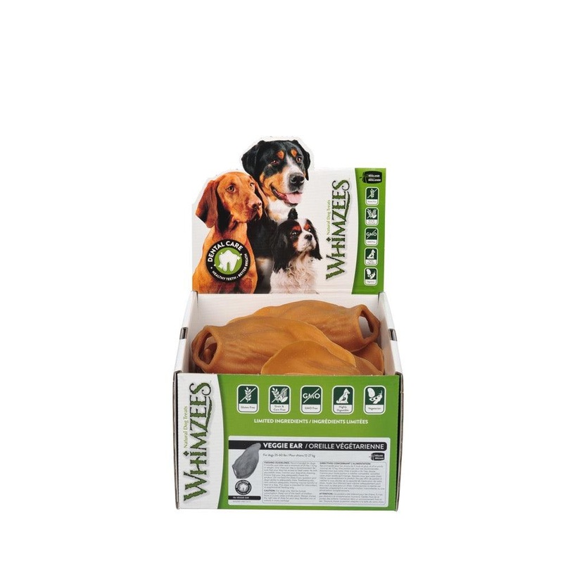WHIMZEES Natural Daily Chews Veggie Ear Bulk Box 18 pcs