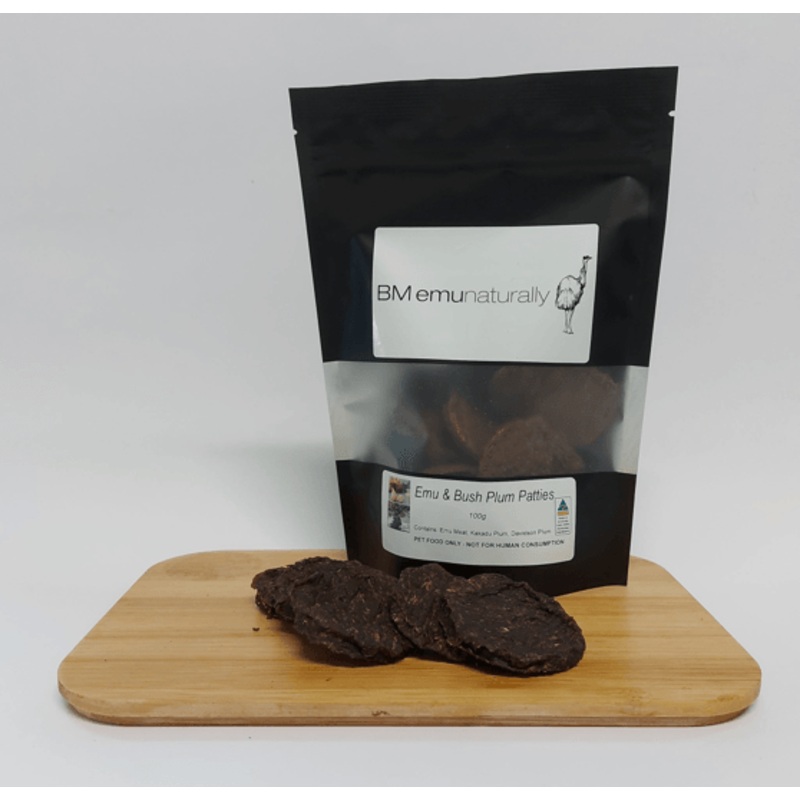 BM Emu & Bush Plum Patties 100G