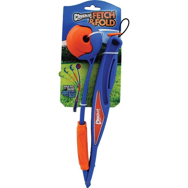 CHUCKIT! Fetch & Fold 25cm Launcher 54cm For Dogs (Medium 6cm Balls)