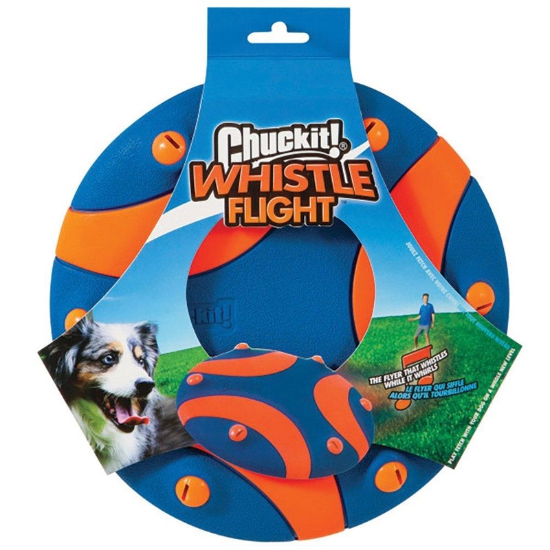CHUCKIT! Whistle Flight Natural Rubber Frisbee Flyer For Dogs 28cm