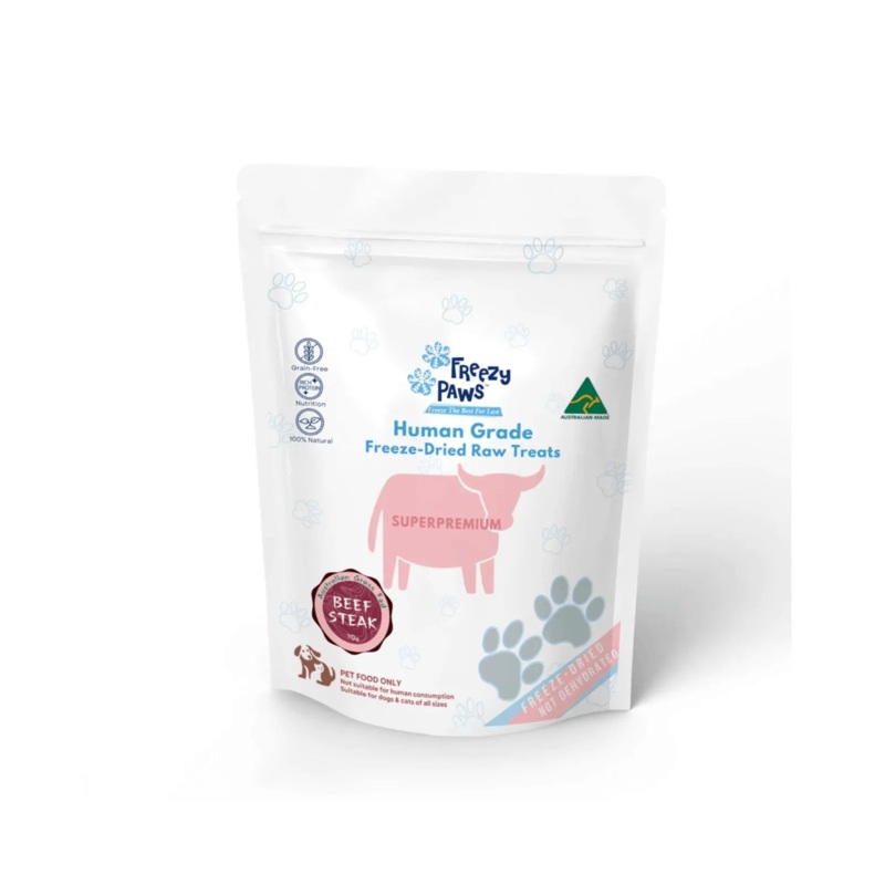 FREEZY PAWS  Freeze Dried Beef Steak Raw 70G