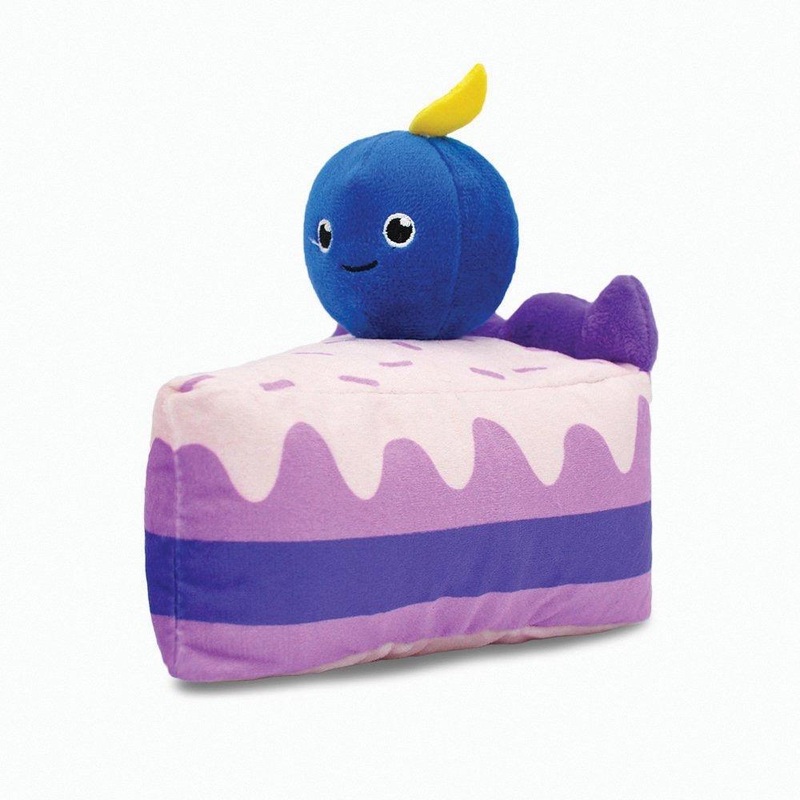 HUGSMART Fuzzy Friendz Dog Toy Pooch Sweets Blueberry Cake