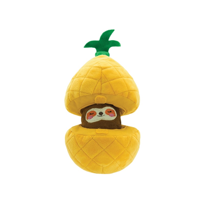 HUGSMART Puzzle Hunter Dog Toy Fruity Critterz Pineapple
