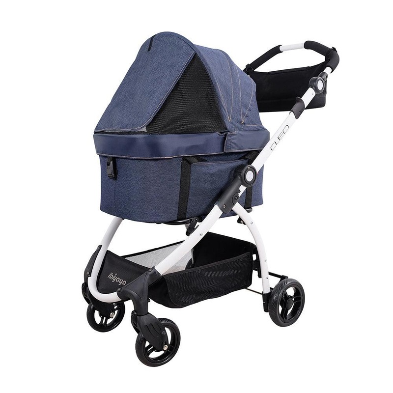 IBIYAYA CLEO 3-in-1 Multifunction Pet Stroller & Car Seat Travel System - Blue Jeans