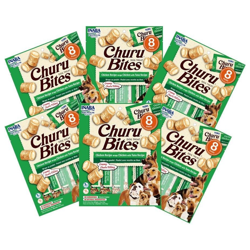 INABA Dog Churu Bites Chicken Wraps Tuna 96G x 6 Packs