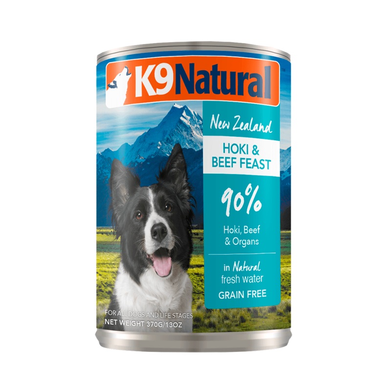 K9 Natural Canned Beef & Hoki Feast 370G / 370G X 12