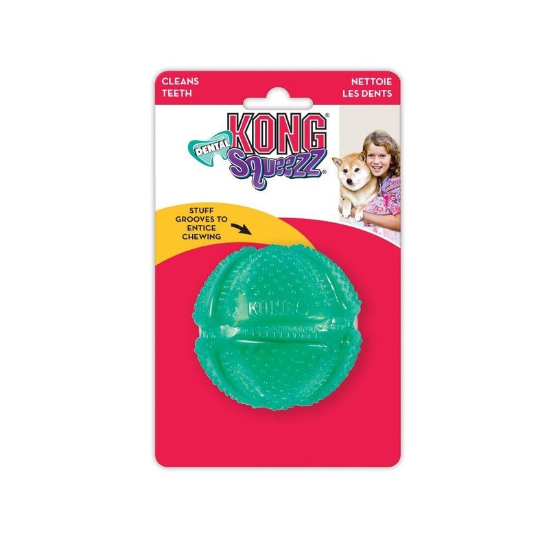 KONG Dog Toy Squeezz Dental Ball Medium