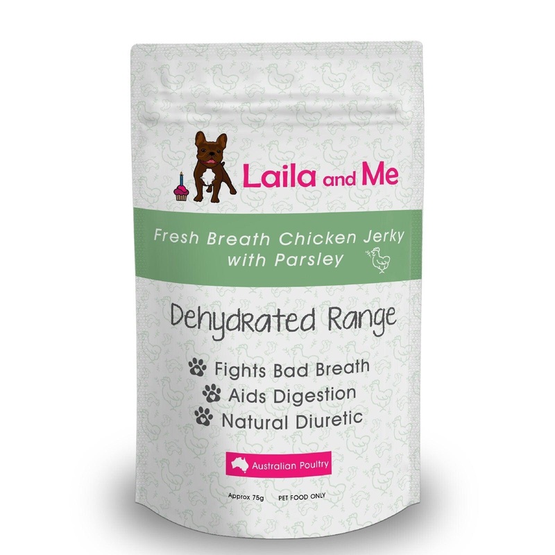 LAILA & ME Air Dried Australian Chicken Breast & Parsley Fresh Breath Dog Treats 200G