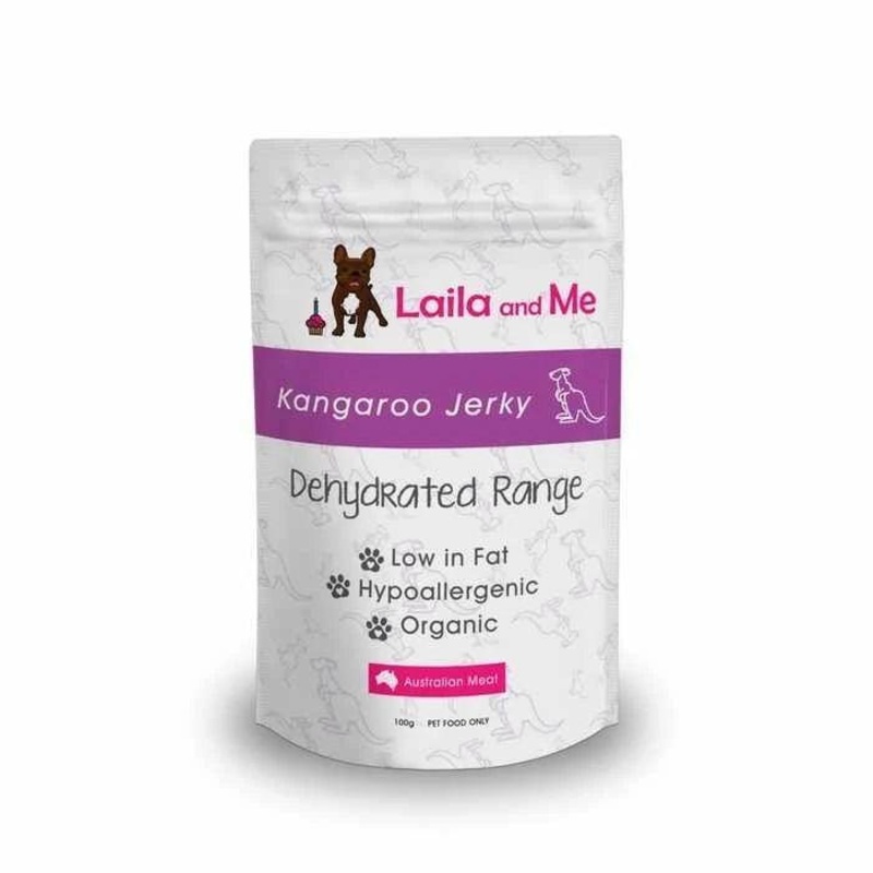 LAILA & ME Australian Dehydrated Kangaroo Jerky Cat & Dog Treats 140G