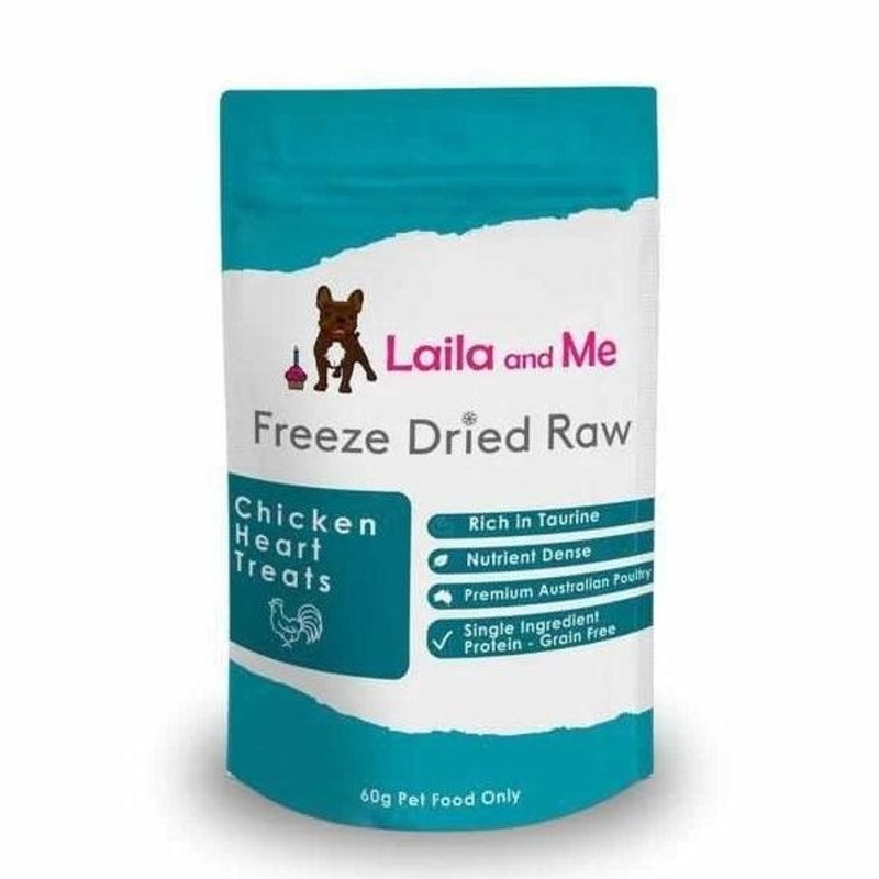 LAILA & ME Freeze Dried Australian Chicken Hearts for Cats & Dogs 140G
