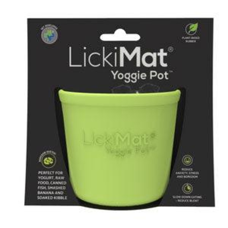 LICKIMAT Yoggie Pot Slow Feeder Dog Bowl - Green