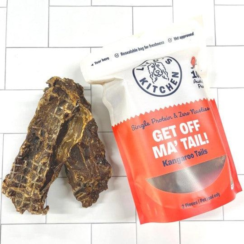 LULU'S KITCHEN Dog Treats Get Off Ma' Tail - Kangaroo Tails 2pc