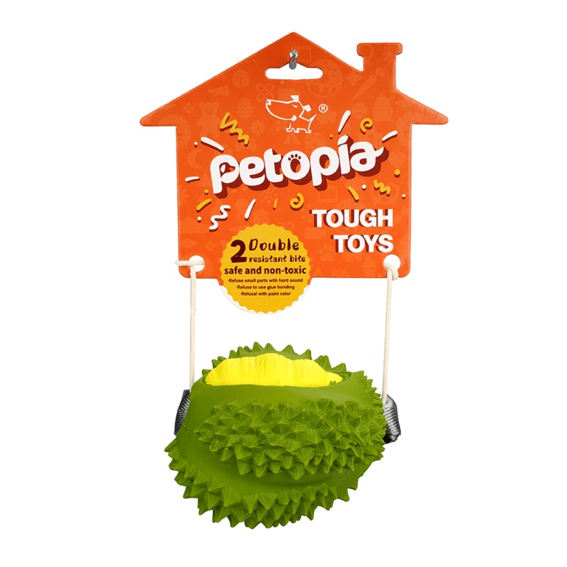 PETOPIA Ultra Tough Dog Chewing Toy - Durable Durian (Assorted Colour)