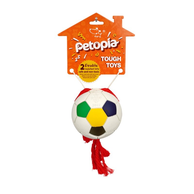 PETOPIA Ultra Tough Dog Chewing Toy - Football Game (Assorted Colour)