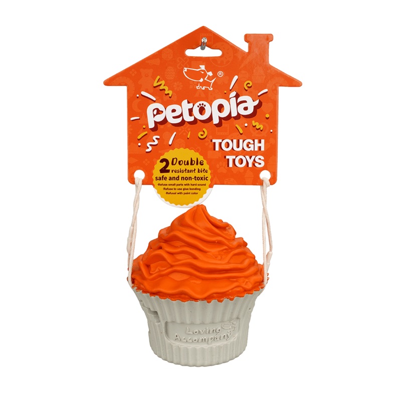 PETOPIA Ultra Tough Dog Chewing Toy - Pup Cake (Assorted Colour)