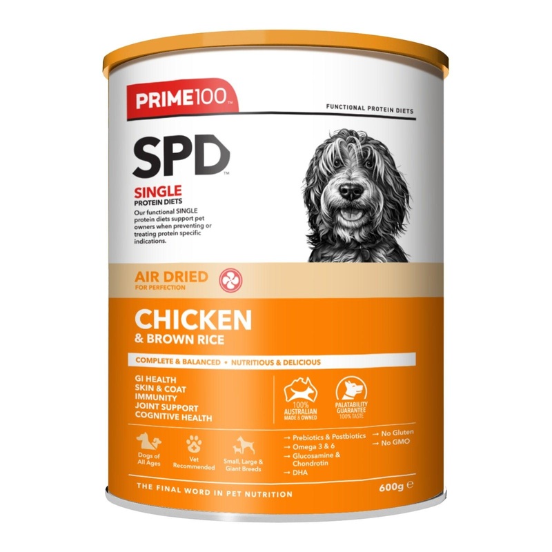 PRIME100 SPD Air Chicken & Brown Rice Adult Dry Dog Food 600G