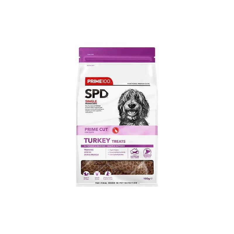 PRIME100 SPD Prime Cut Turkey Dog Treats 100G