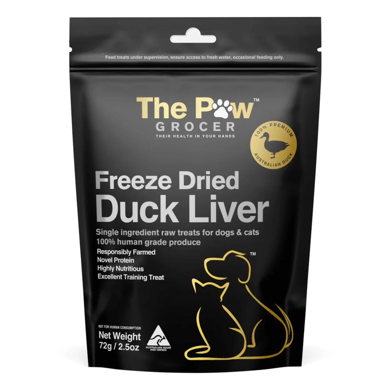 THE PAW GROCER Freeze Dried Duck Liver 72G