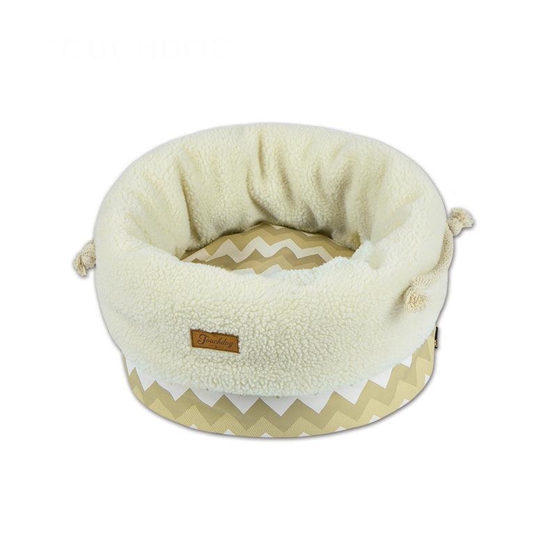 TOUCHDOG Snowflake Premium Designer Jute Bag Nest - Khaki