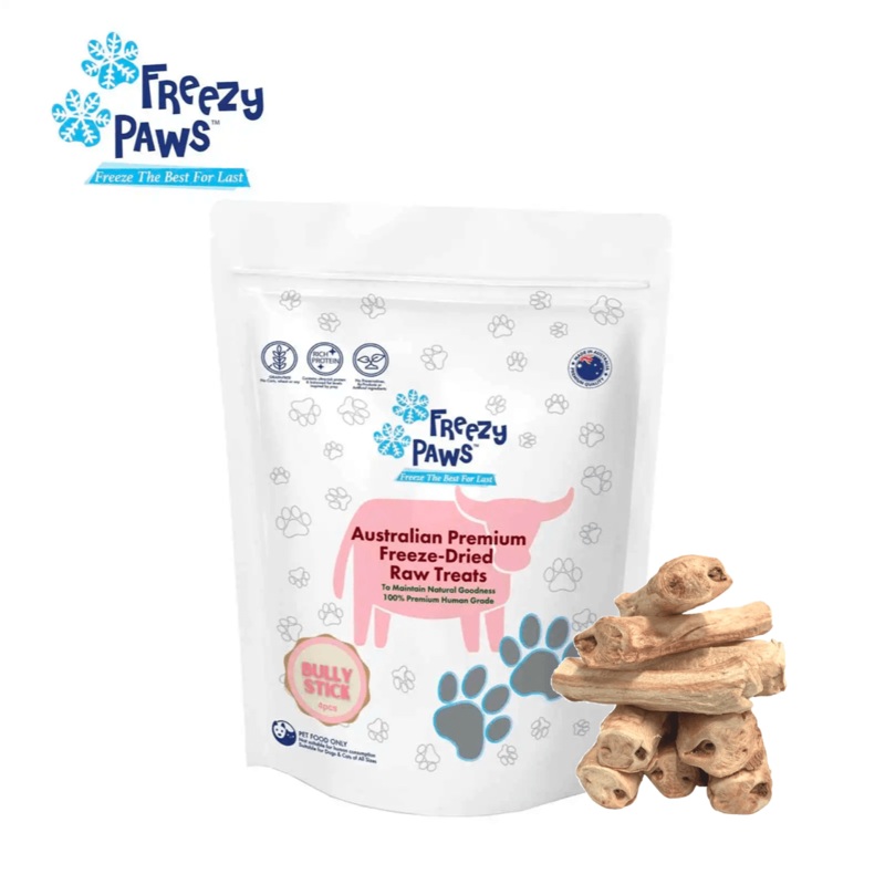 FREEZY PAWS Freeze-Dried Beef Bully Stick 8pcs