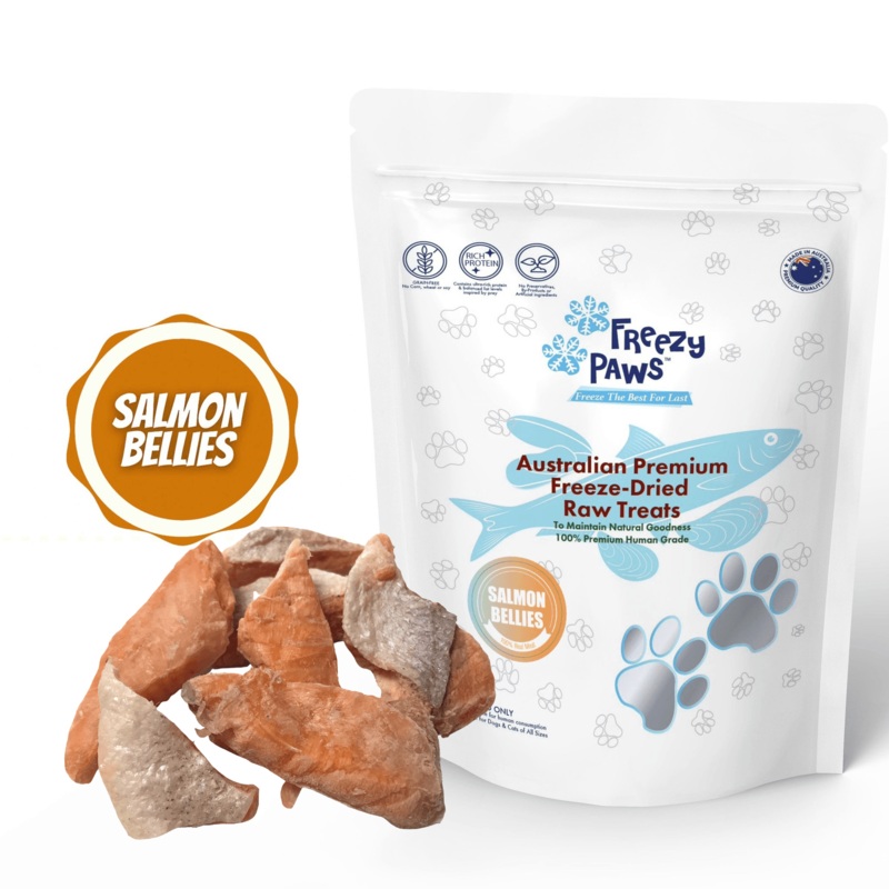FREEZY PAWS Freeze Dried Salmon Bellies Raw