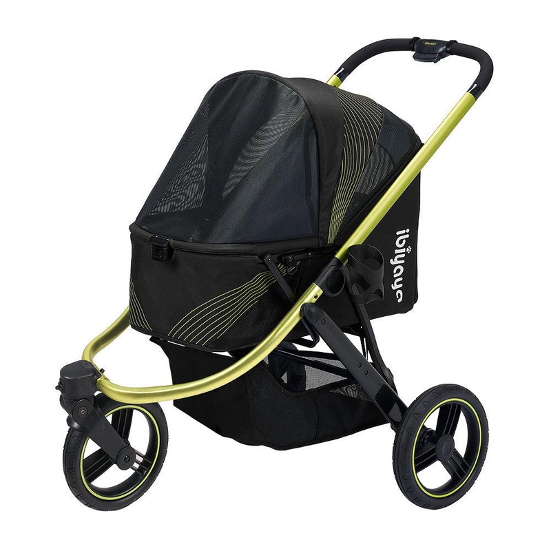 IBIYAYA The Beast Pet Jogging Stroller For Pets Up to 25kg - Jet Black