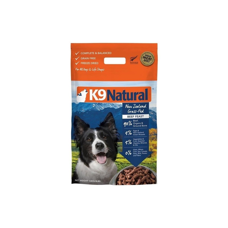 K9 Natural Freeze Dried Dog Food Beef Feast 1.8KG