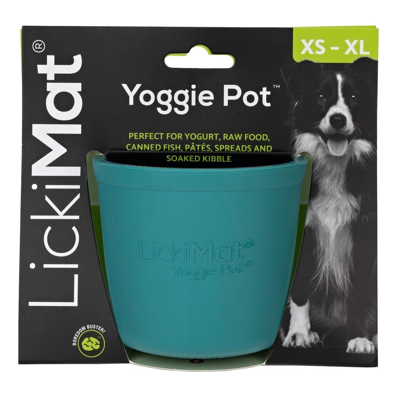 LICKIMAT Yoggie Pot Slow Feeder Dog Bowl - Turquoise