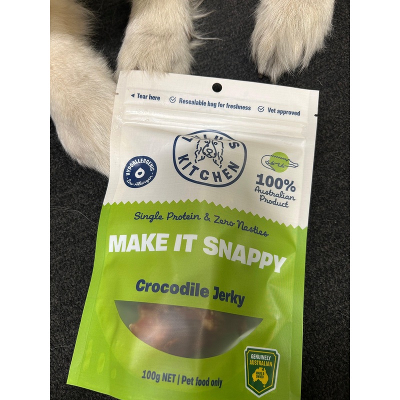 LULU'S KITCHEN Dog Treats Crocodile Jerky 100G