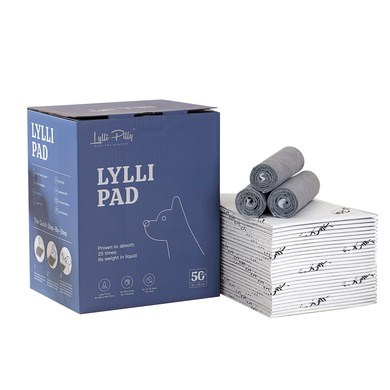LYLLI PILLY Lylli Pad Charcoal Leak Proof Ultra Absorbent Premium Training Pads 60*60cm
