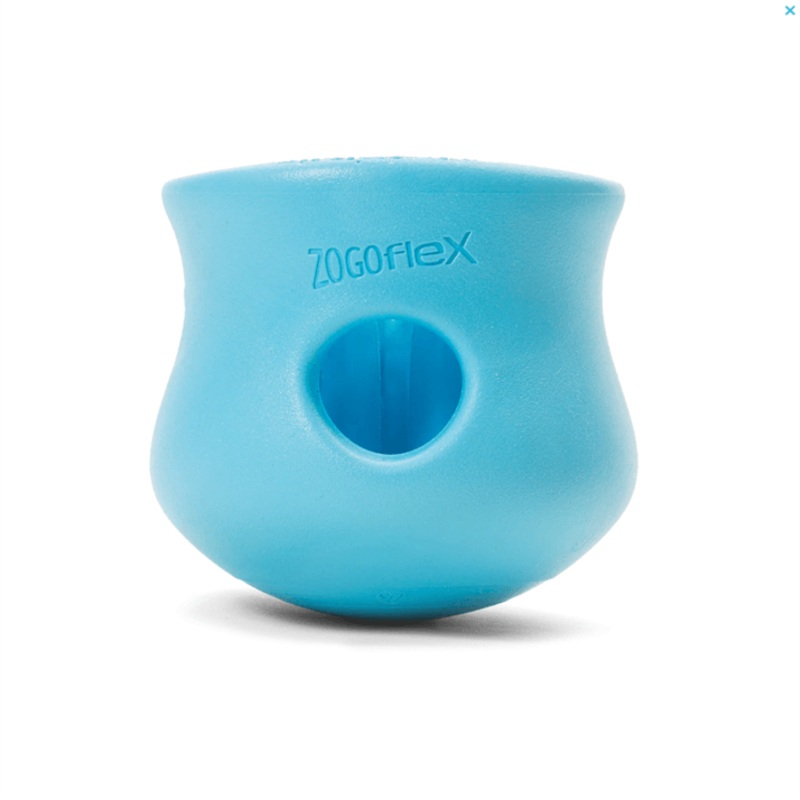 WEST PAW Toppl Treat Dispensing Wobbling Dog Toy & Food Bowl - Blue
