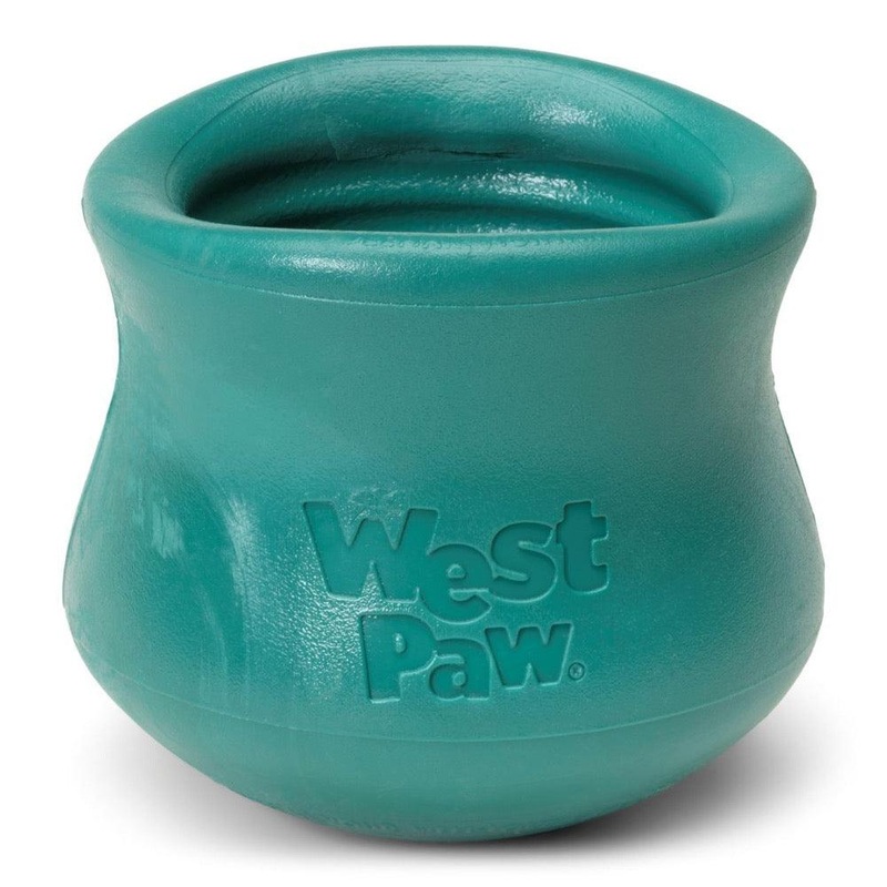 WEST PAW Toppl Treat Dispensing Wobbling Dog Toy & Food Bowl - Evergreen