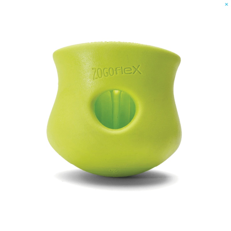 WEST PAW Toppl Treat Dispensing Wobbling Dog Toy & Food Bowl - Green