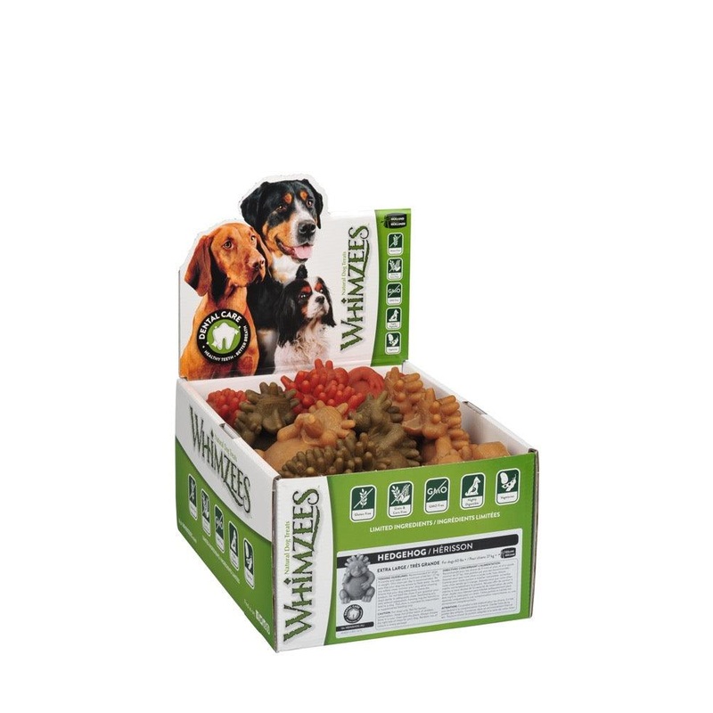 WHIMZEES Natural Daily Dental Hedgehog Chews For Adult Dog XLarge Breed (27KG+) 16 pcs
