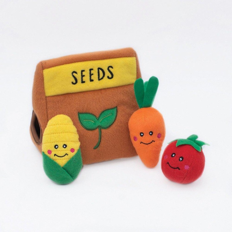 ZIPPY PAWS Zippy Burrow Seed Packet Dog Squeaking Toys