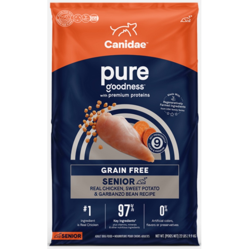 Canidae Pure Goodness SENIOR Real Chicken, Sweet Potato & Garbanzo Bean Recipe Dry Dog Food
